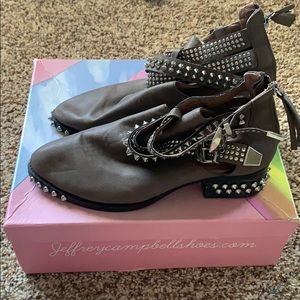 Jeffrey Campbell cut out studded booties